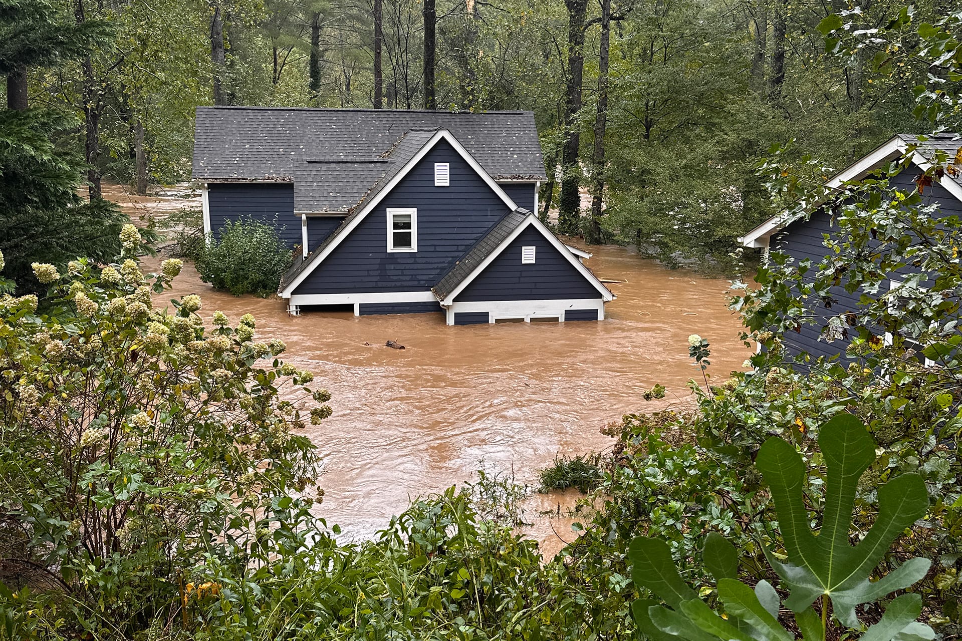 An East Asheville house during the aftermath of Hurricane Helene. | Paula Hennon